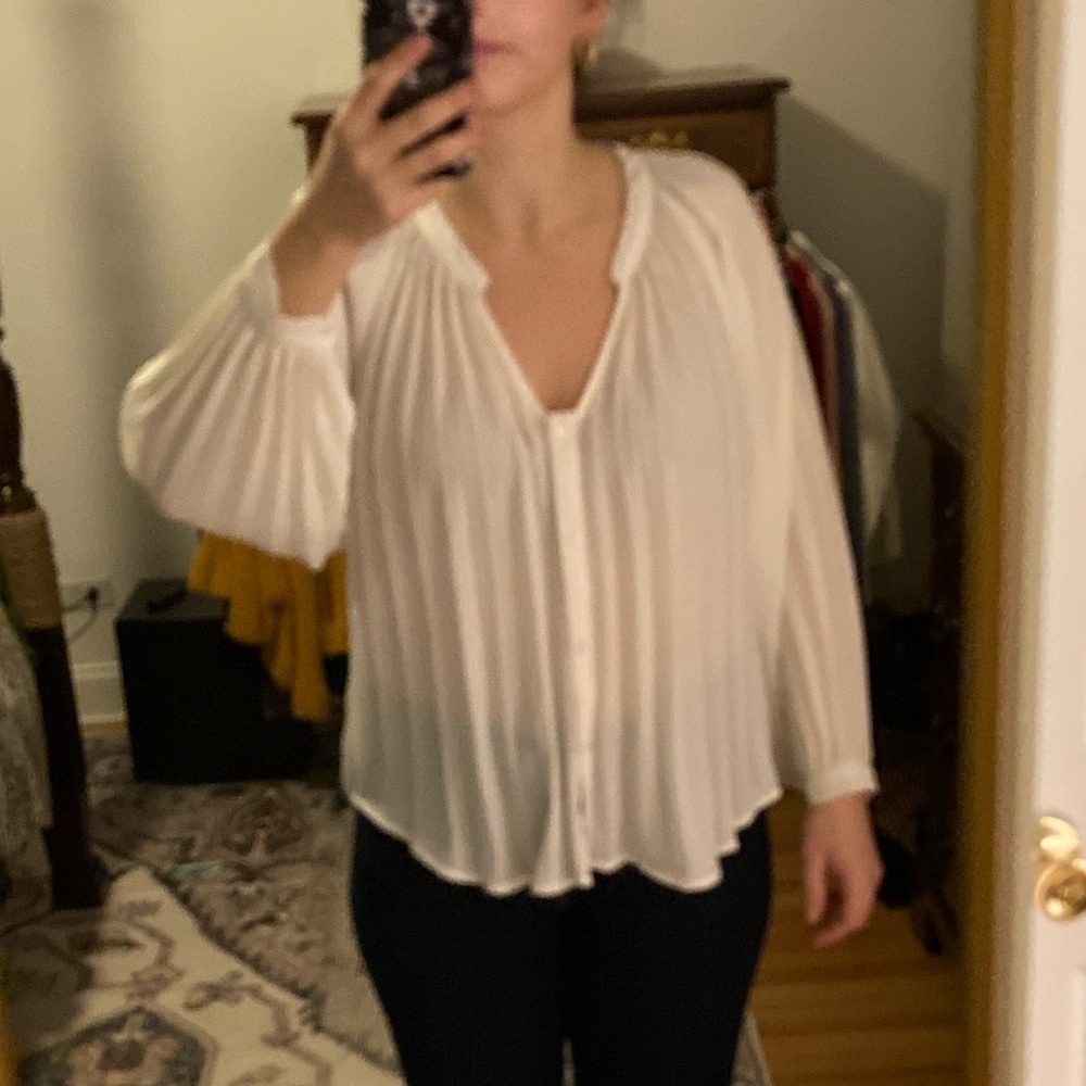 Pleated white blouse from bishop + young